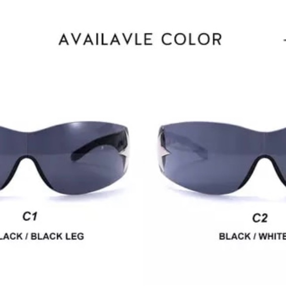 Luxury Brand punk sunglasses New Women Men 2000's Wrap Around Sun Glasses UV400 - Picture 6 of 13